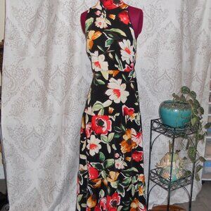 Sam Edelman 0 Floral Tiered Sleeveless Maxi Dress